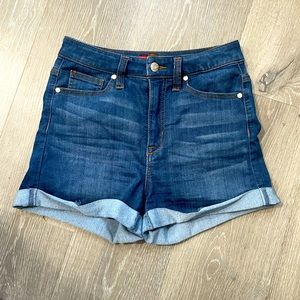 Guess shorts, rolled up.